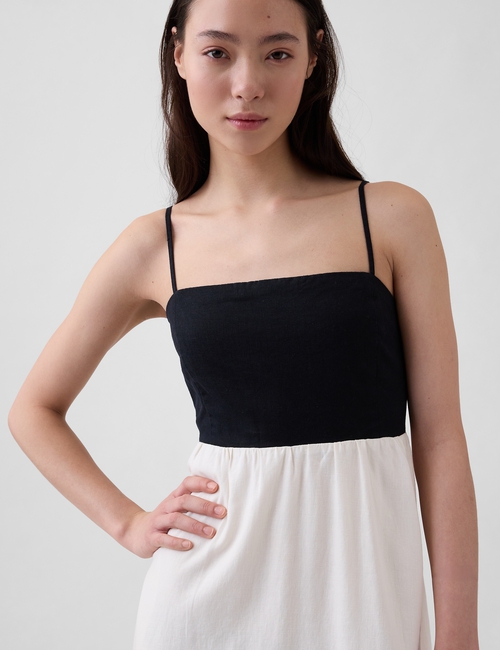 SL EMPIRE MAXI LINEN DRESS