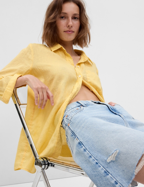 Linen Boyfriend Shirt