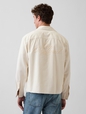 Relaxed Straight-Hem Canvas Utility Shirt