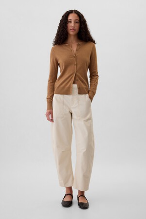 High Rise Barrel Khakis