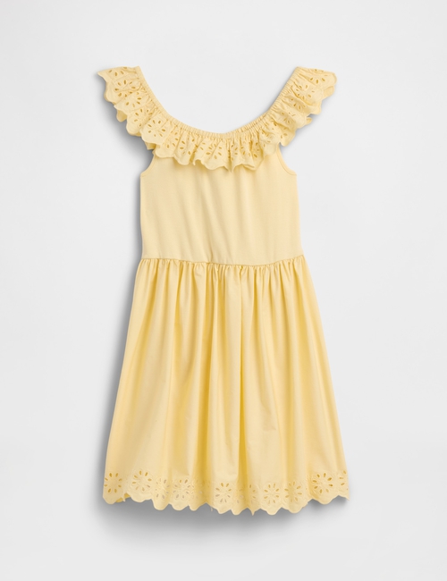 Kids Eyelet Ruffle Dress