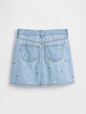 Kids Embroidered Denim Skirt