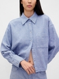 LS STRAIGHT HEM SHIRT - FAUNA TWILL