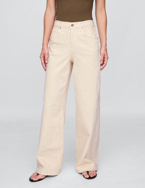 High Rise Stride Wide-Leg Jeans