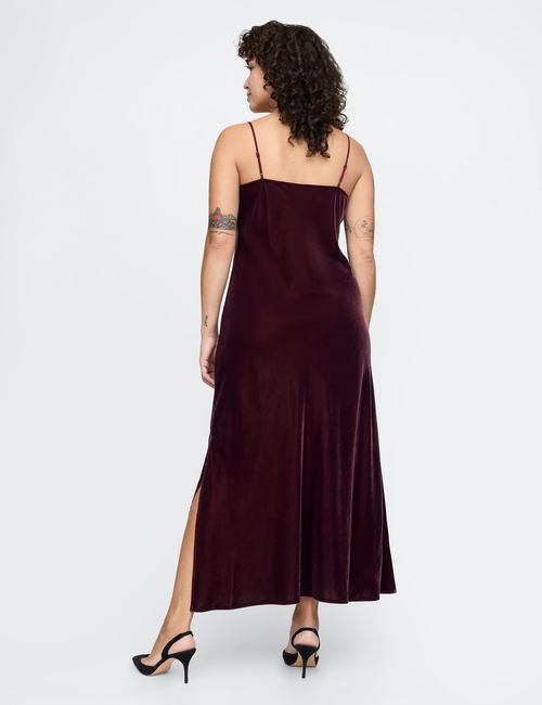 Recycled Velvet Maxi Slip Dress