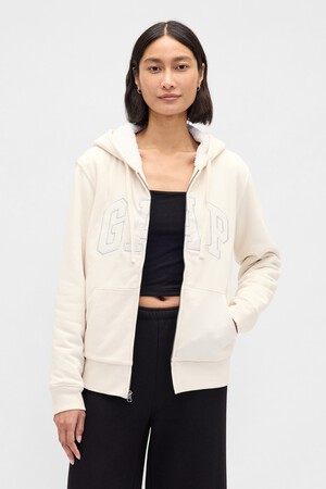 Relaxed Gap Logo Sherpa-Lined Zip Hoodie