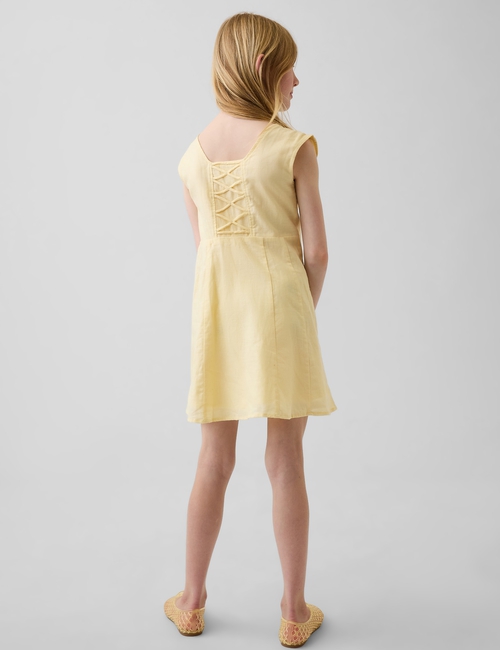 SCOOP NK LINEN DRS