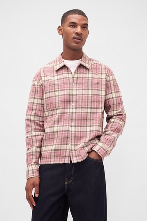 Organic Cotton Relaxed Flannel Shirt