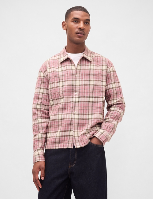 Organic Cotton Relaxed Flannel Shirt