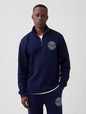 Relaxed Gap Graphic Quarter-Zip Sweatshirt