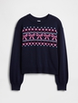 V-INTARSIA PO SWEATER