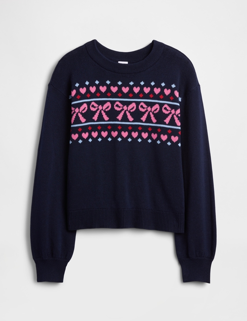 V-INTARSIA PO SWEATER