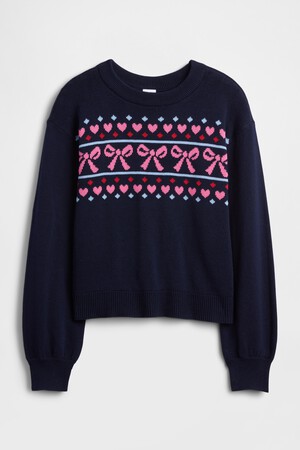 V-INTARSIA PO SWEATER