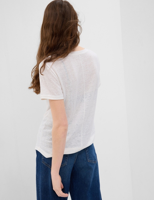 Linen-Blend T-Shirt