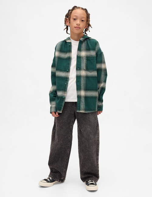 HOODED FLANNEL SHIRT