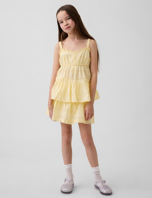 Kids Tiered Eyelet Tank Top