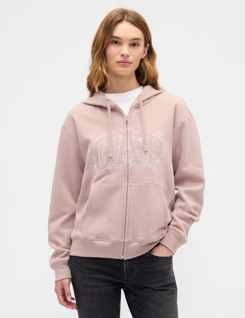 Relaxed Gap Logo Zip Hoodie