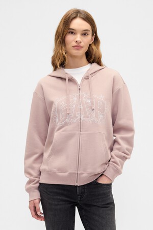 Relaxed Gap Logo Zip Hoodie
