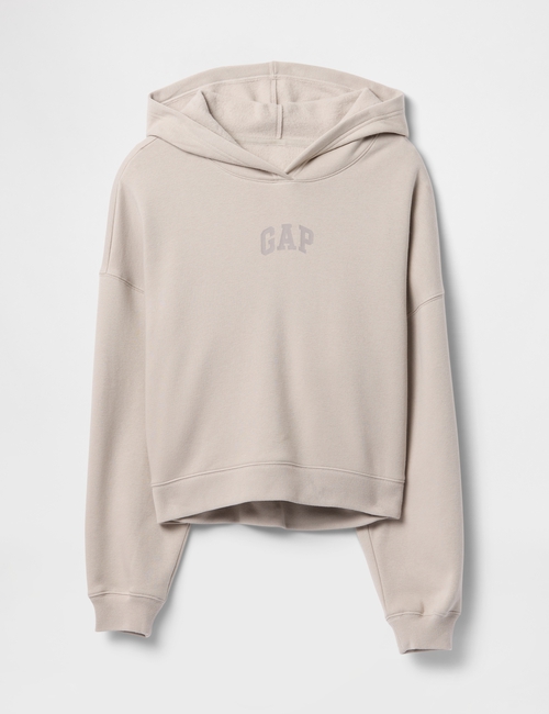Relaxed Gap Mini-Logo Cropped Hoodie
