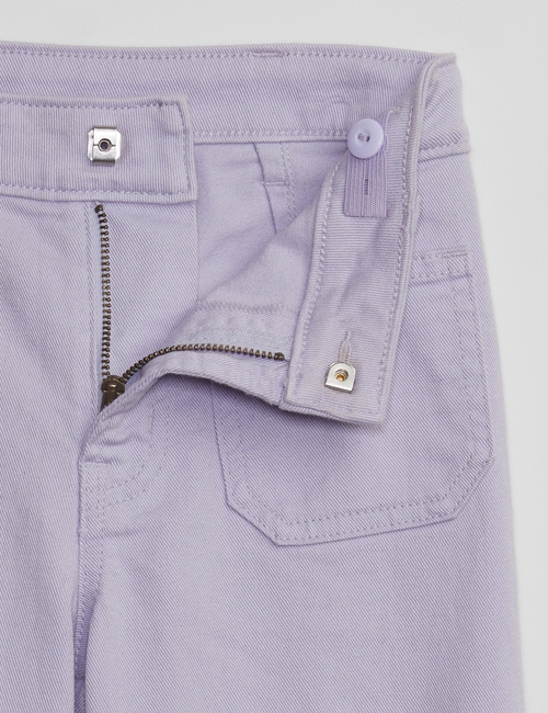 Kids High Rise Wide-Leg Ankle Jeans