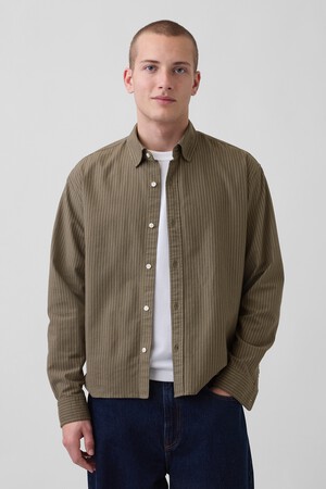 Relaxed Straight-Hem Oxford Shirt