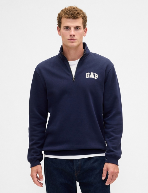 Relaxed Gap Logo Quarter-Zip Sweatshirt