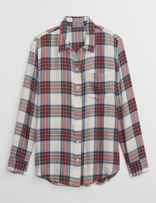 Relaxed Plaid Flannel Easy Shirt