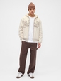 Relaxed Gap Logo Sherpa-Lined Zip Hoodie