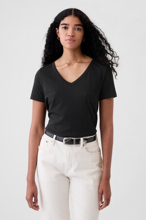 Organic Cotton Vintage V-Neck T-Shirt