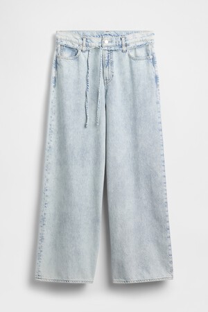 Mid Rise UltraSoft Baggy Micro Belt Jeans