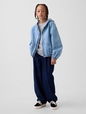 Kids Denim Relaxed Hooded Jacket