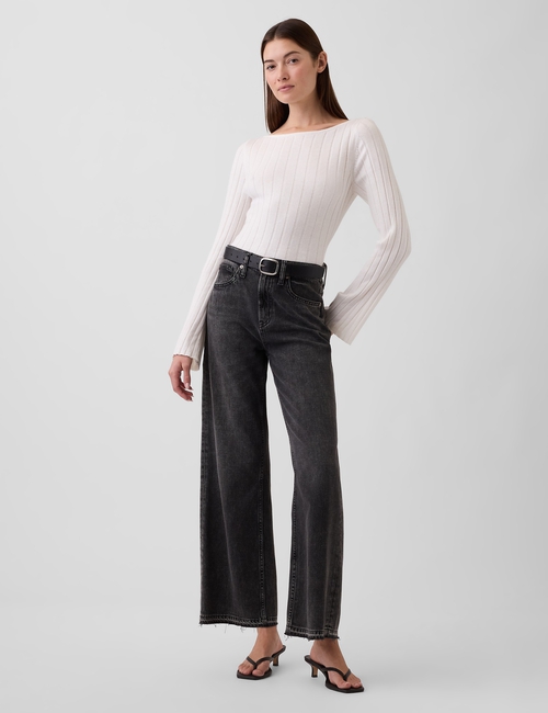 Ribbed Boatneck T-Shirt