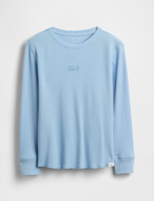 Kids Gap Mini Logo Waffle-Knit T-Shirt