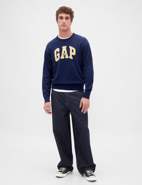 Relaxed Gap Logo Intarsia Sweater