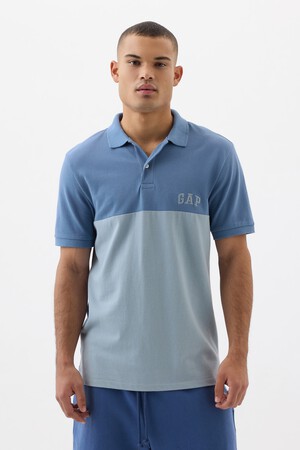 Gap Logo Colorblock Pique Polo Shirt