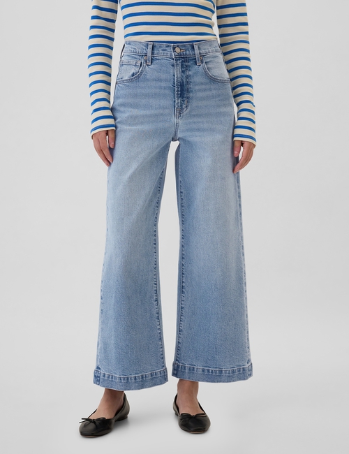 High Rise Wide-Leg Crop Jeans
