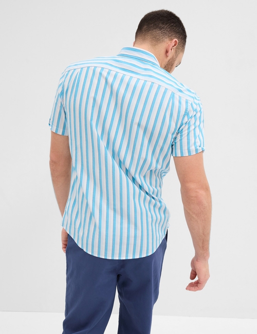 Stretch Poplin Shirt in Slim Fit