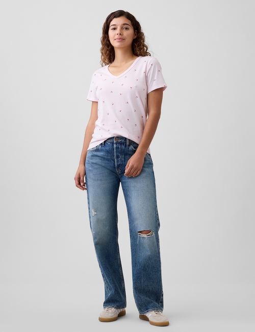 Favorite Print V-Neck T-Shirt