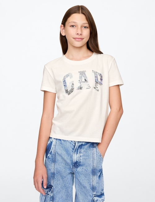 Kids Sequin Logo T-Shirt