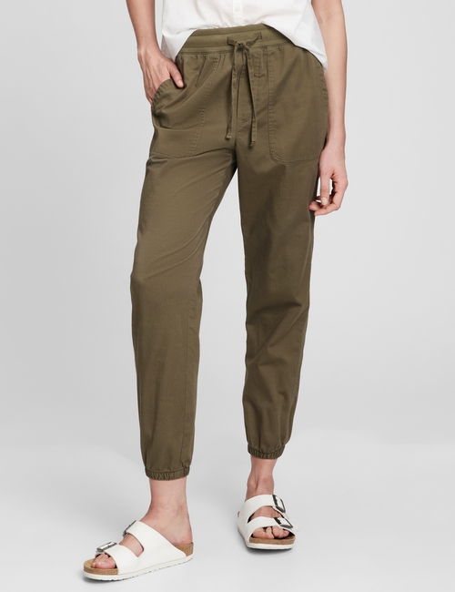 Ribbed Twill Joggers