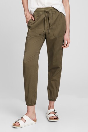 Ribbed Twill Joggers