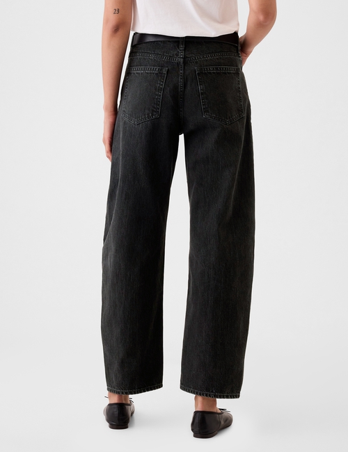 High Rise Barrel Jeans