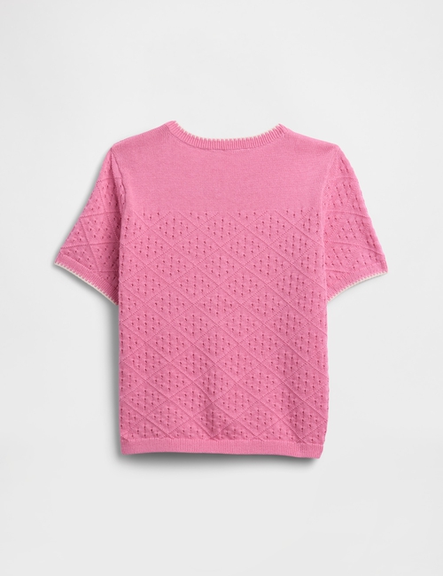 Kids Relaxed Mixed-Stitch Sweater Top