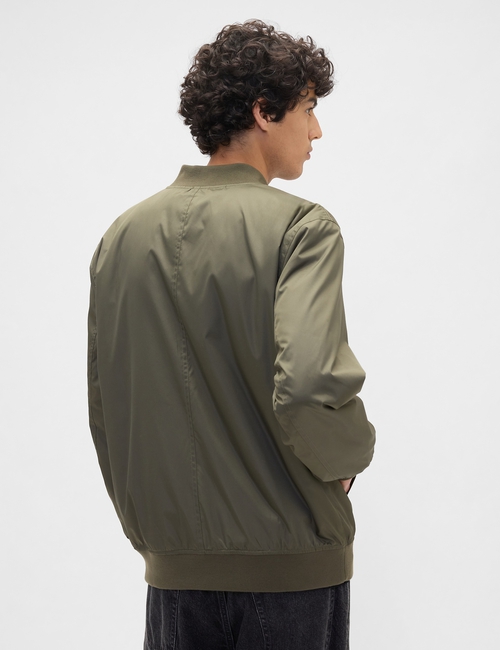 100% Recycled Relaxed Ripstop Bomber Jacket