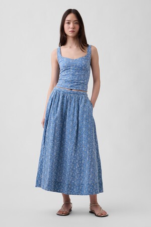 HALF EWAIST MAXI SKIRT