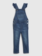 Toddler Denim Ruffle Skinny Overalls with Washwell™