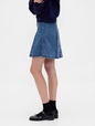 GAP X SL PLEATED DENIM KNEE LENGTH SKIRT