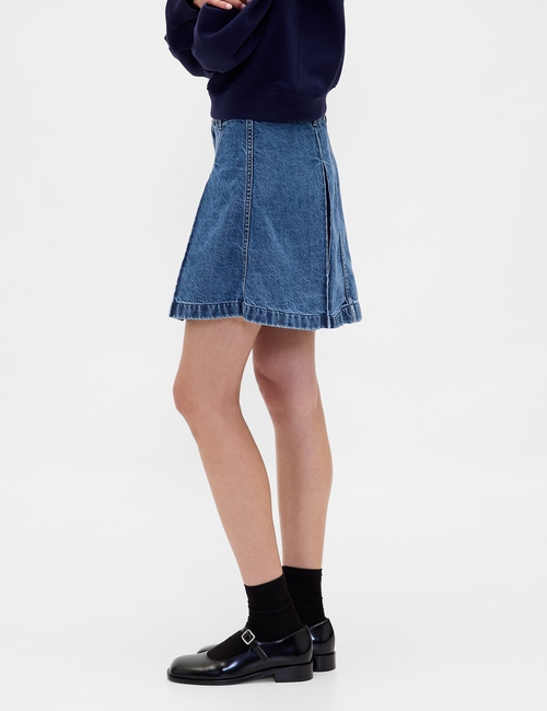 Gap × Sandy Liang Pleated Denim Mini Skirt