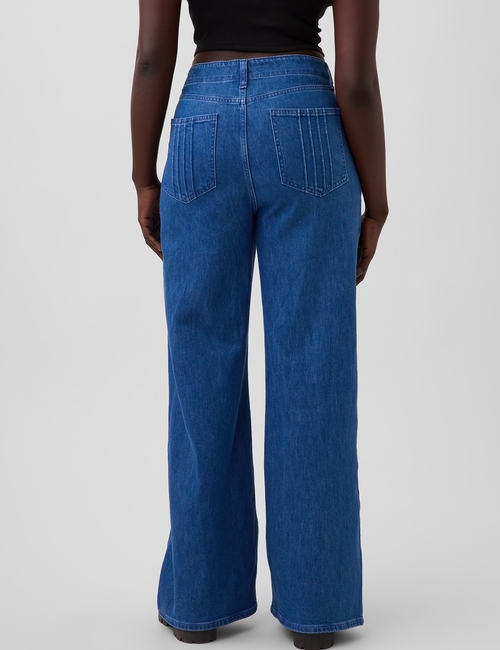 Gap × HFR High Rise Pintuck Stride Wide-Leg Jeans by Atelier Ndigo