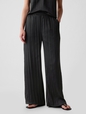 Crinkle Texture Satin Pants